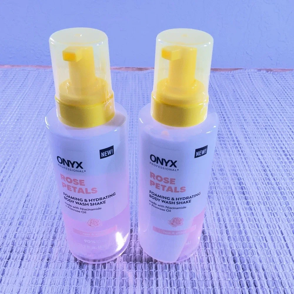 2x Onyx Rose Petals Foaming Hydrating Body Wash Shake 16.2oz Moisturizing